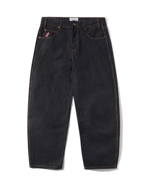 Cash Only Logo Baggy Jeans – Washed Black - Gallery Streetwear