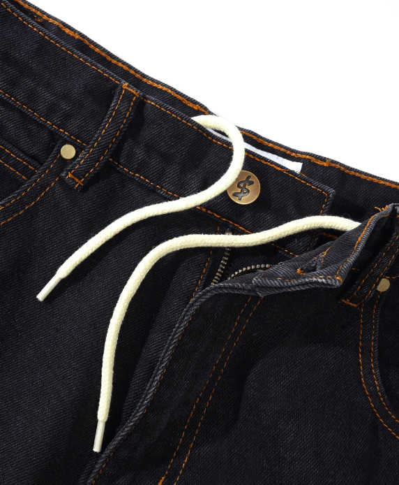 Cash Only Logo Baggy Jeans – Washed Black - Gallery Streetwear
