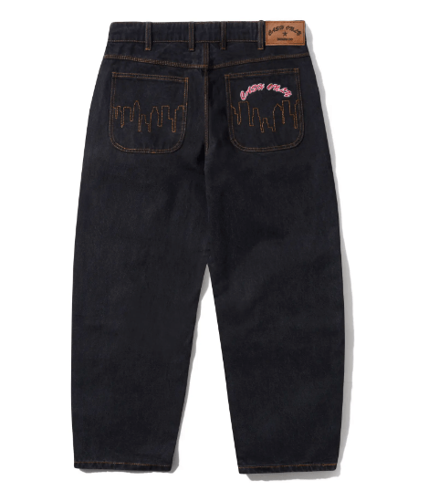 Cash Only Logo Baggy Jeans – Washed Black - Gallery Streetwear
