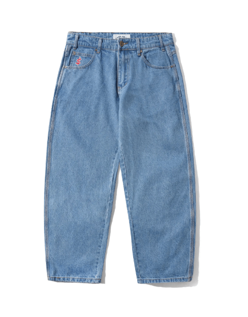 Cash Only Logo Baggy Jeans – Washed Indigo - Gallery Streetwear