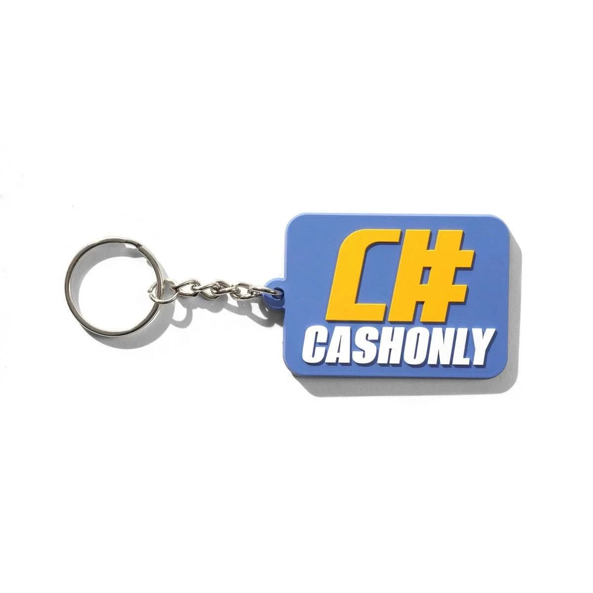 Cash Only Numeric Rubber Key Chain - Blue - Gallery Streetwear
