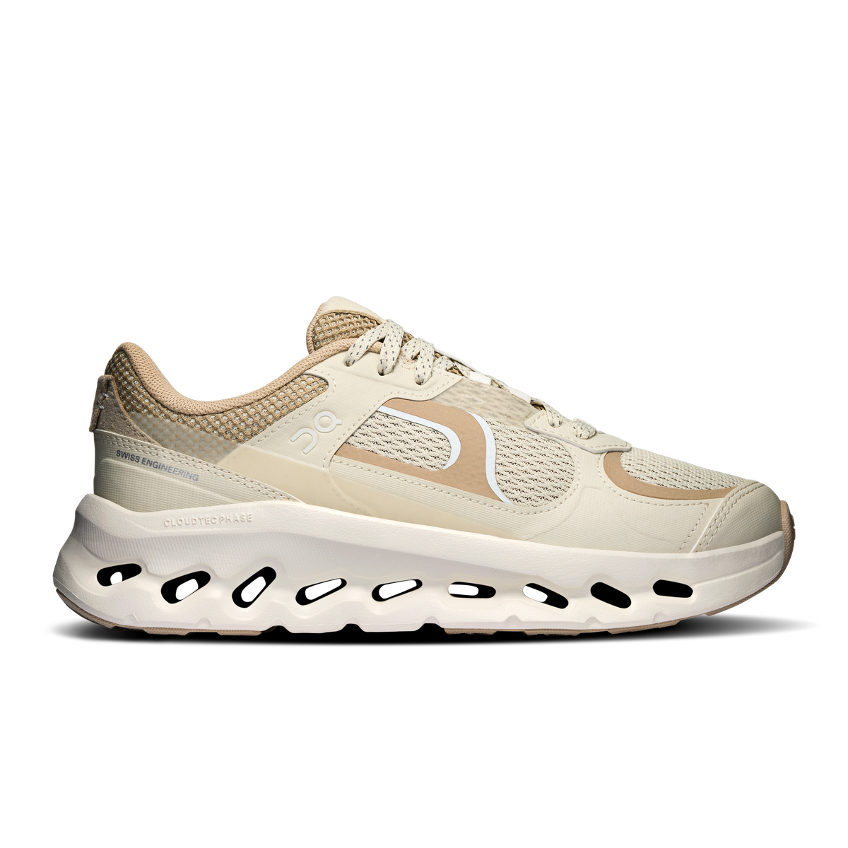On Cloudtilt Arc women's sneaker in Grain and Ivory, lateral side view