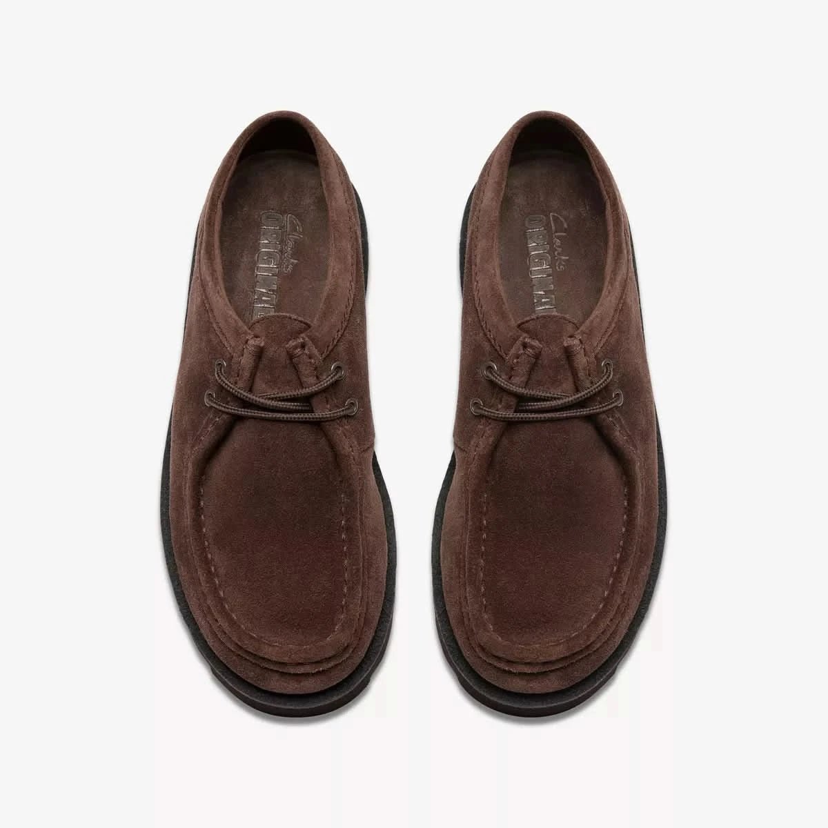 Clarks Originals Meare Walla Shoes - Dark Brown Suede - Gallery Streetwear