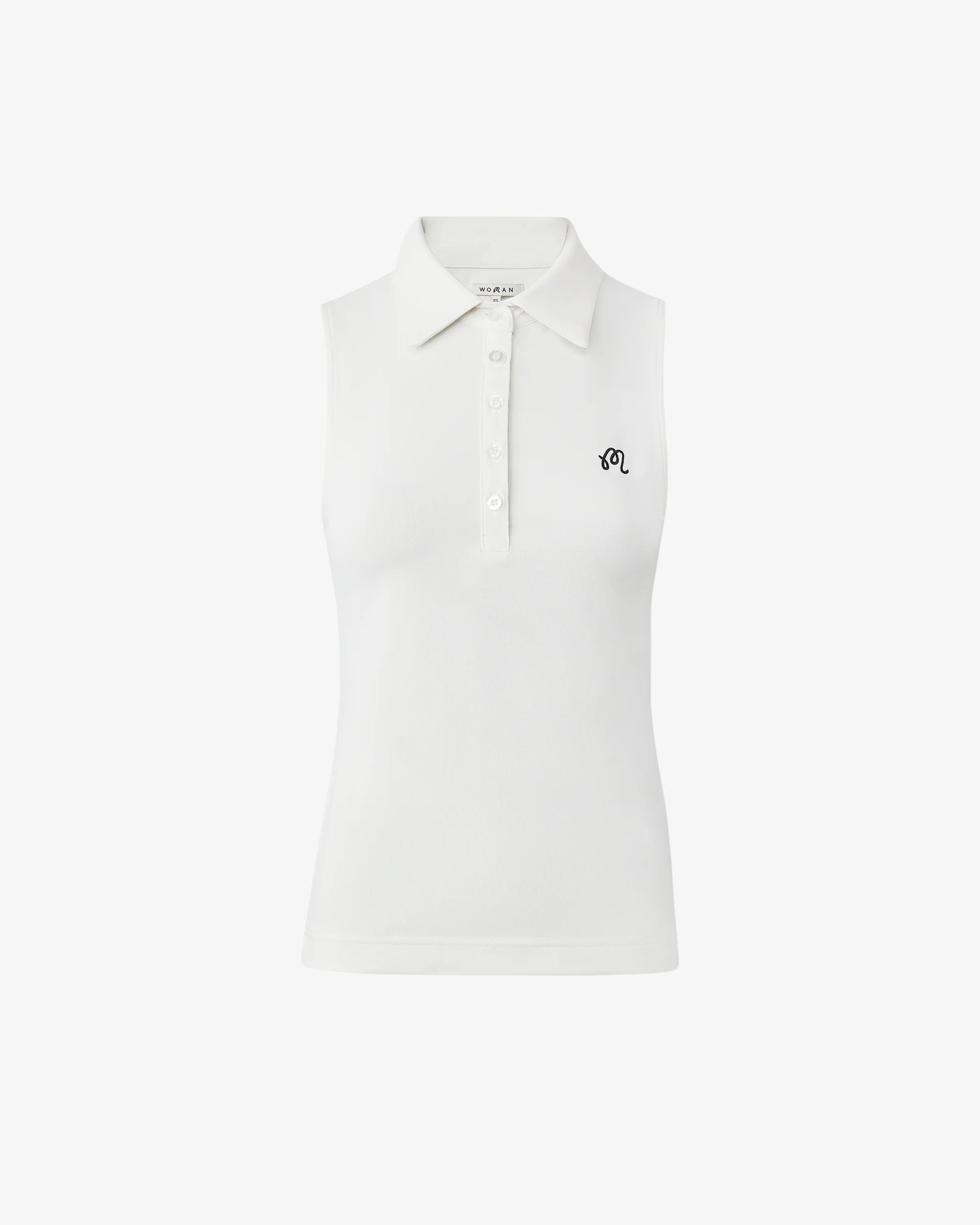 Malbon Golf Claudia Sleeveless Polo White