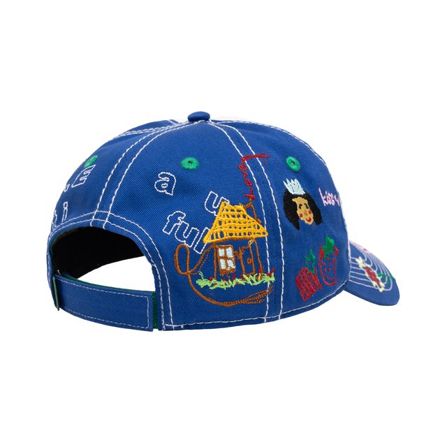 b.Eautiful SHOMAMITANI Babyeee 6 Panel Hat — Blue