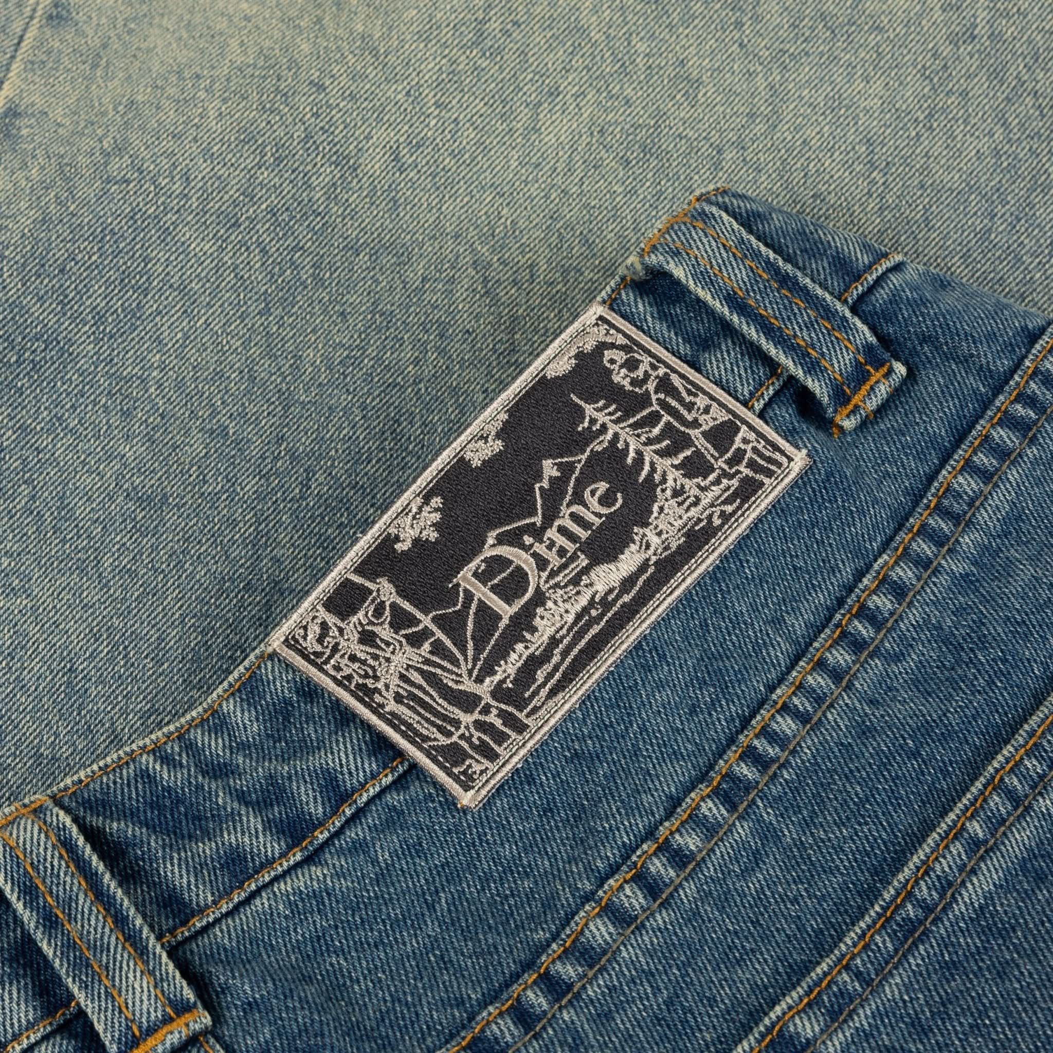 Dime MTL | Baggy Denim Dipped Indigo. back patch - Gallery Streetwear