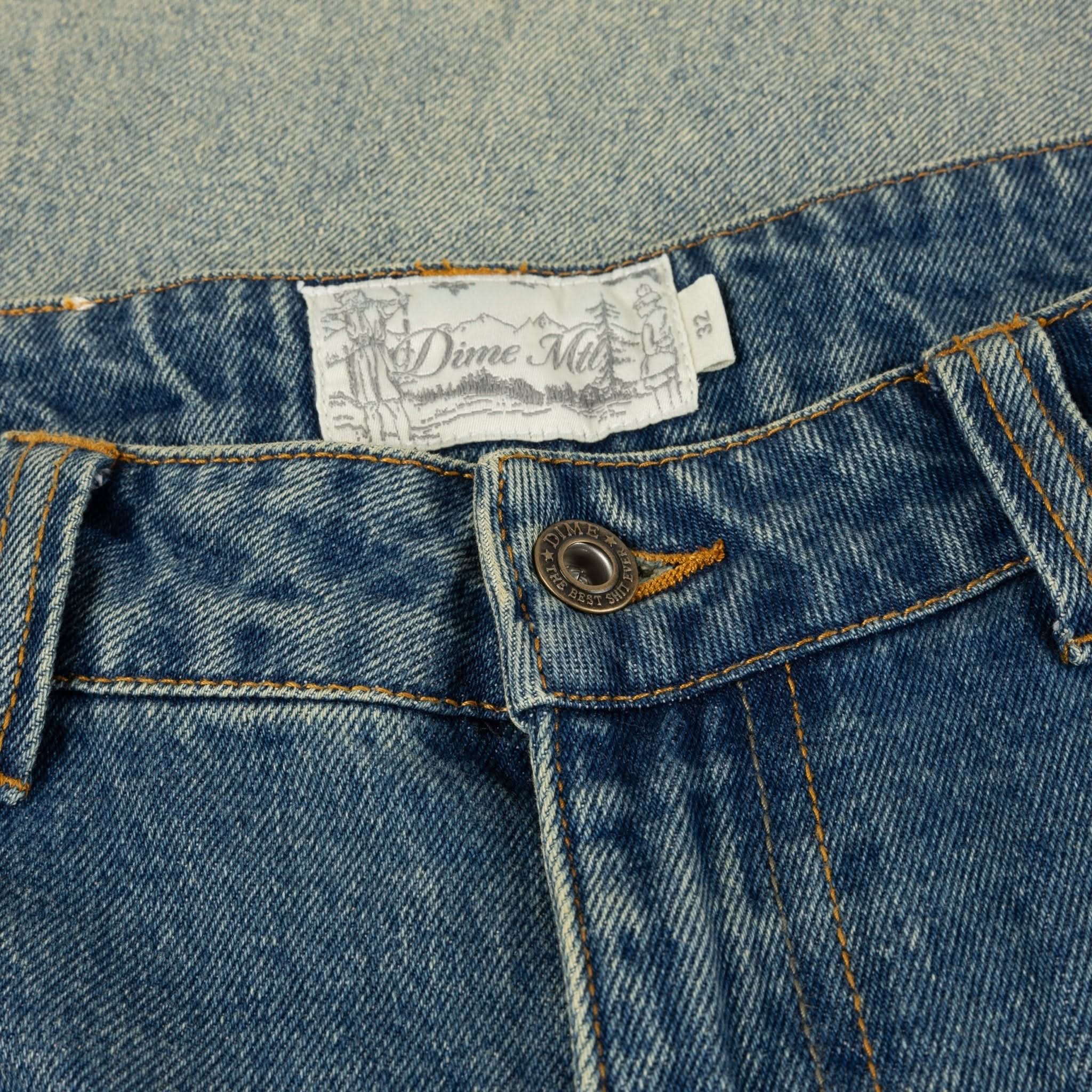Dime MTL | Baggy Denim Dipped Indigo button details - Gallery Streetwear
