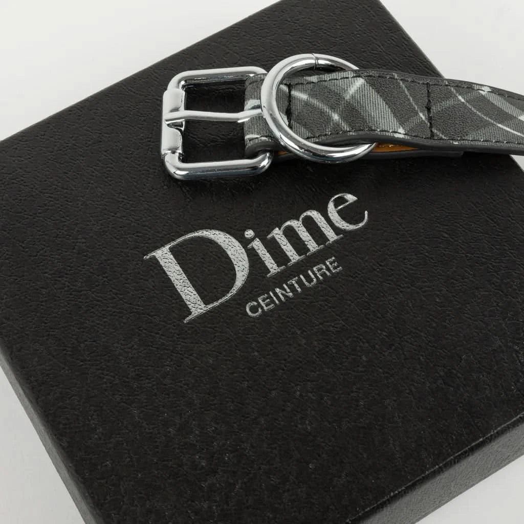 Dime MTL Bestfriend Dog Collar – Leather Plaid Pet Accessory buckle - Gallery Streetwear