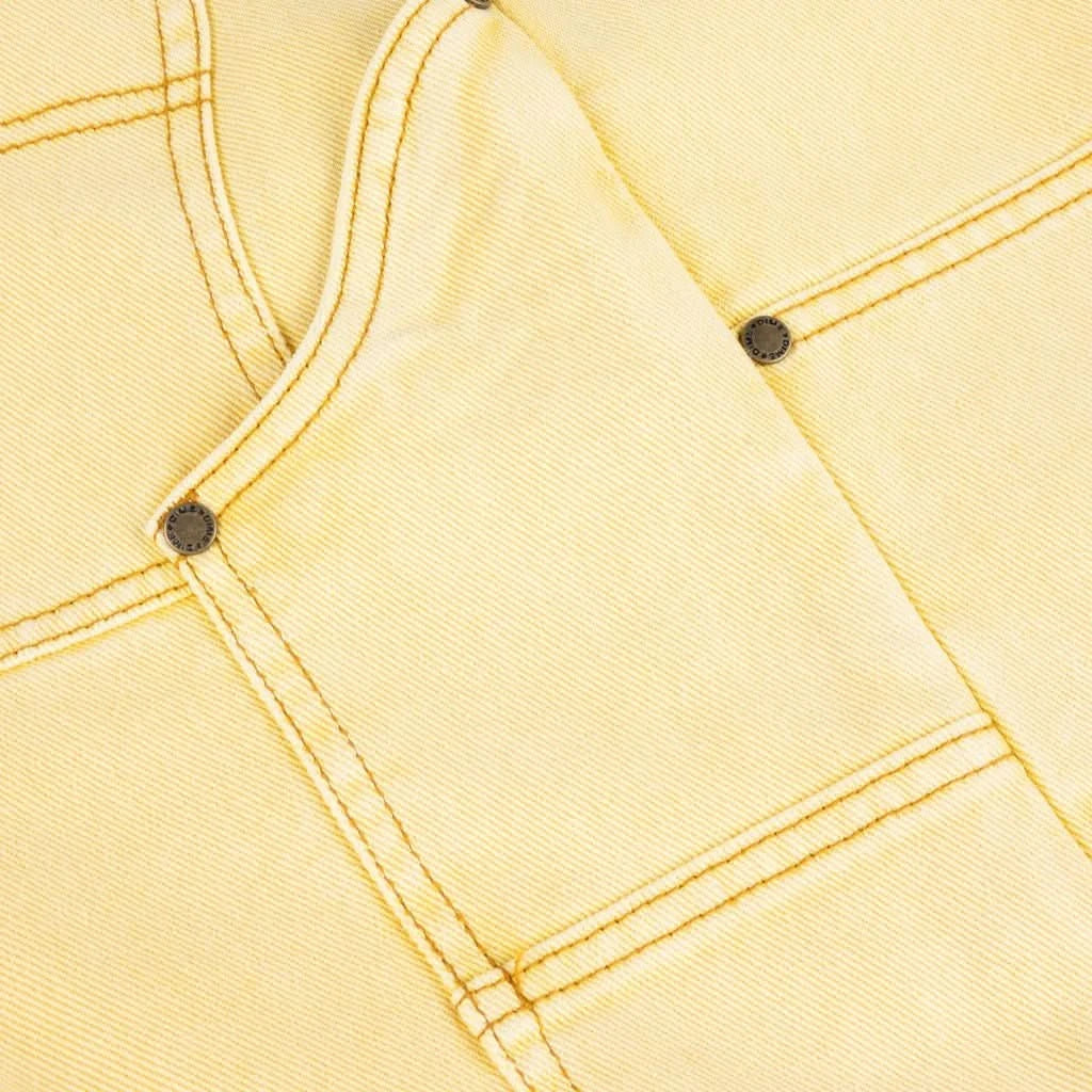 Dime MTL Carpenter Denim Jorts – Lemon Utility Skate Shorts pocket detailing- Gallery Streetwear