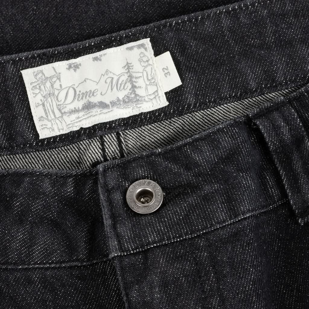 Dime MTL | Carpenter Denim Shorts – Black Washed - Gallery Streetwear