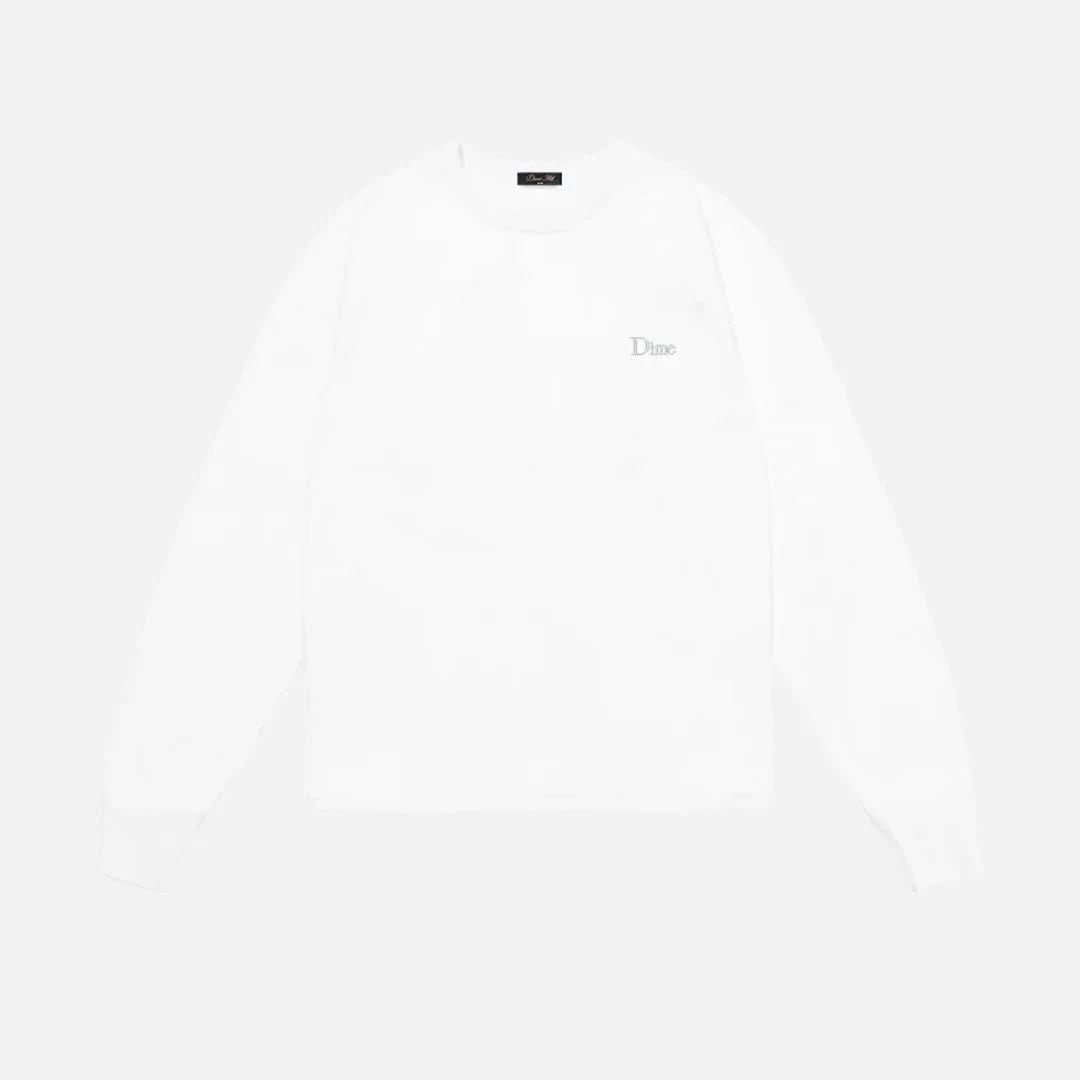 Dime MTL Classic Small Logo LS Shirt - White - Gallery Streetwear