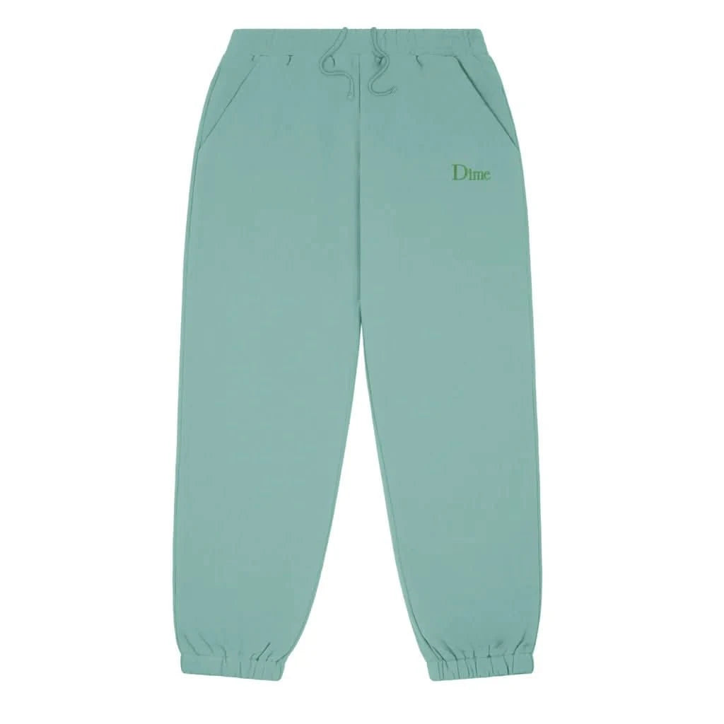 Dime MTL Classic Small Logo Sweatpants – Seaweed - Gallery Streetwear