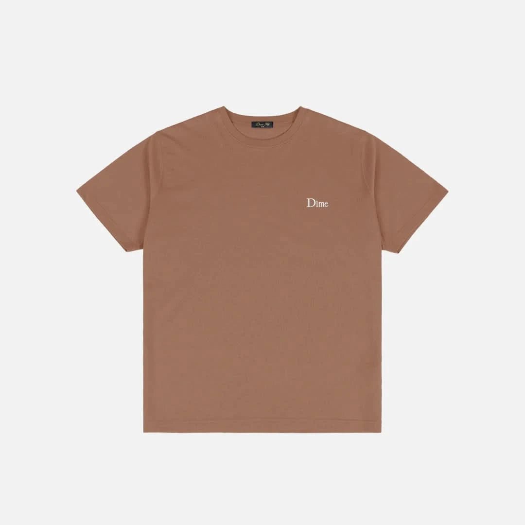 Dime MTL Classic Small Logo Tee - Canyon Brown - Gallery Streetwear