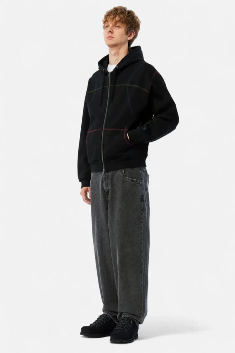 Dime MTL Court Zip Hoodie – Black - Gallery Streetwear