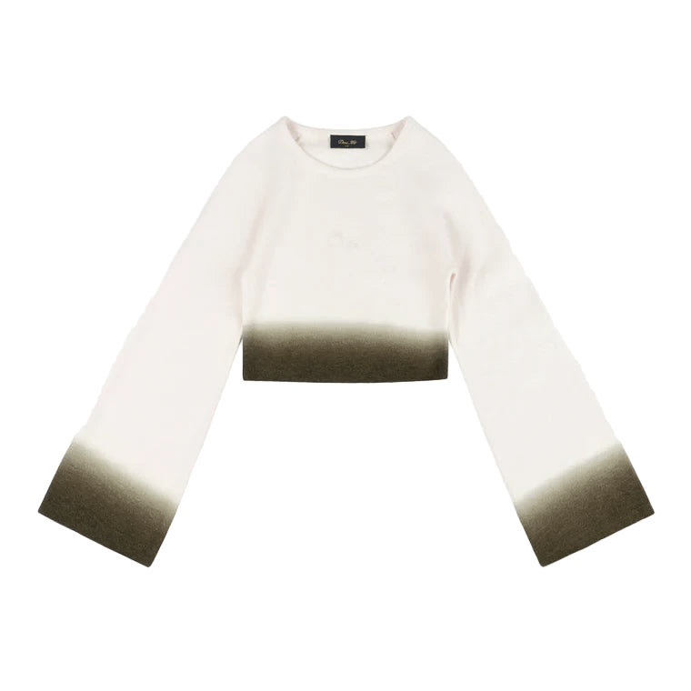 Dime MTL Cropped Mohair Knit – Gradient Cream - Gallery Streetwear Canada, Kelowna's Only Dime MTL Clothing Store
