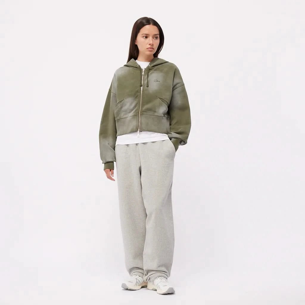 Dime MTL | Cropped Zip Hoodie – Green - Gallery Streetwear