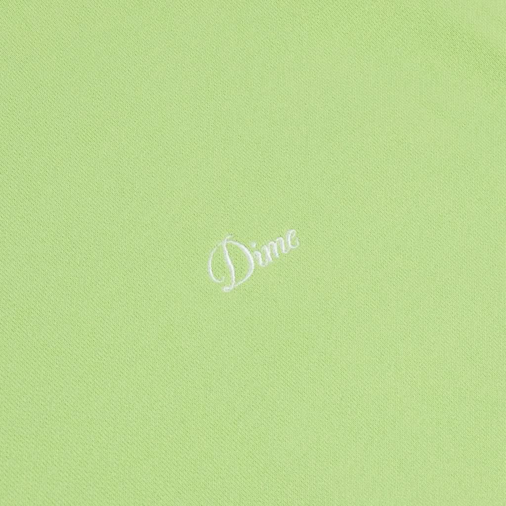 Dime MTL Cursive Small Logo Crewneck – Green Tea Heavyweight Skate Sweatshirt - Gallery Streetwear