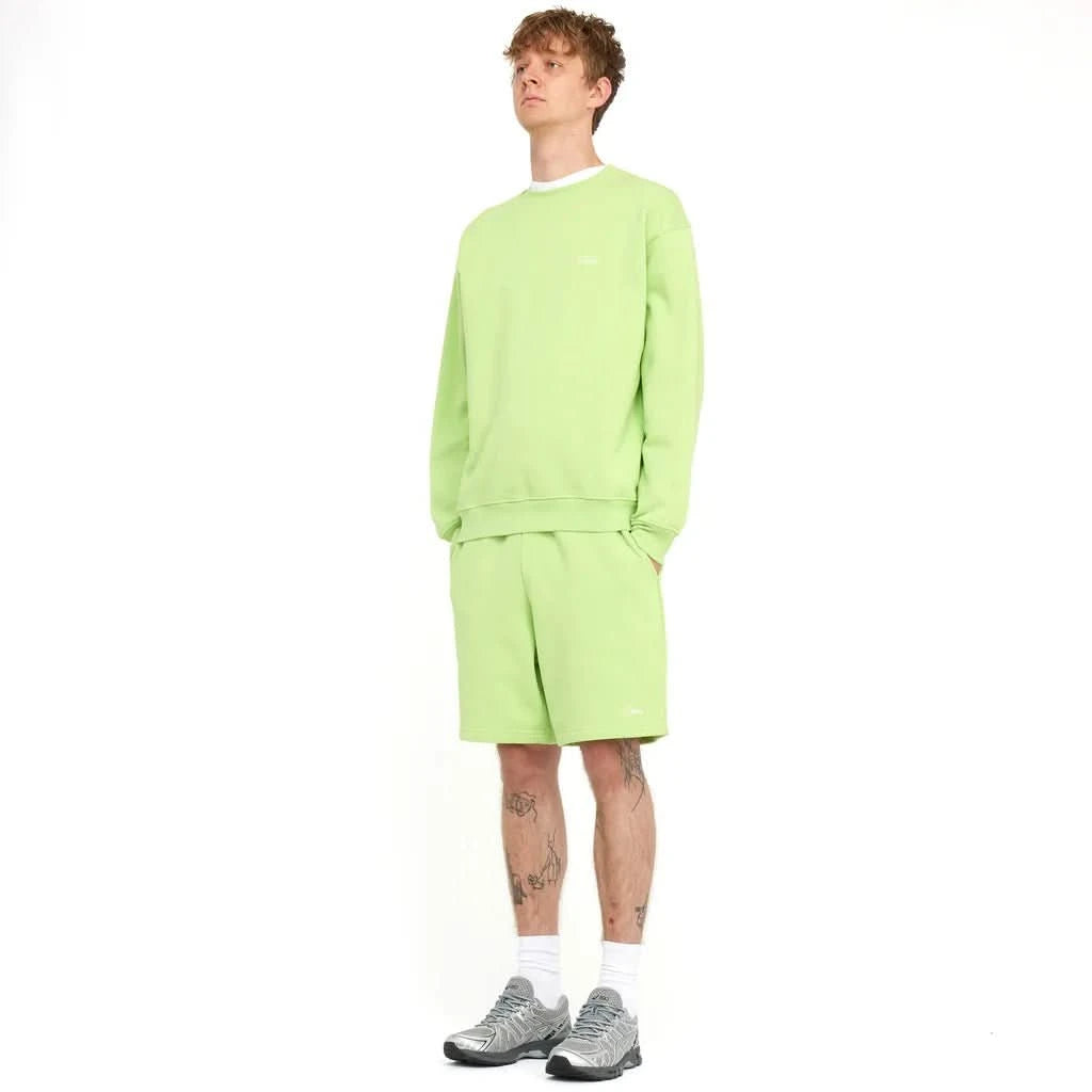 Dime MTL Cursive Small Logo Crewneck – Green Tea Heavyweight Skate Sweatshirt - Gallery Streetwear