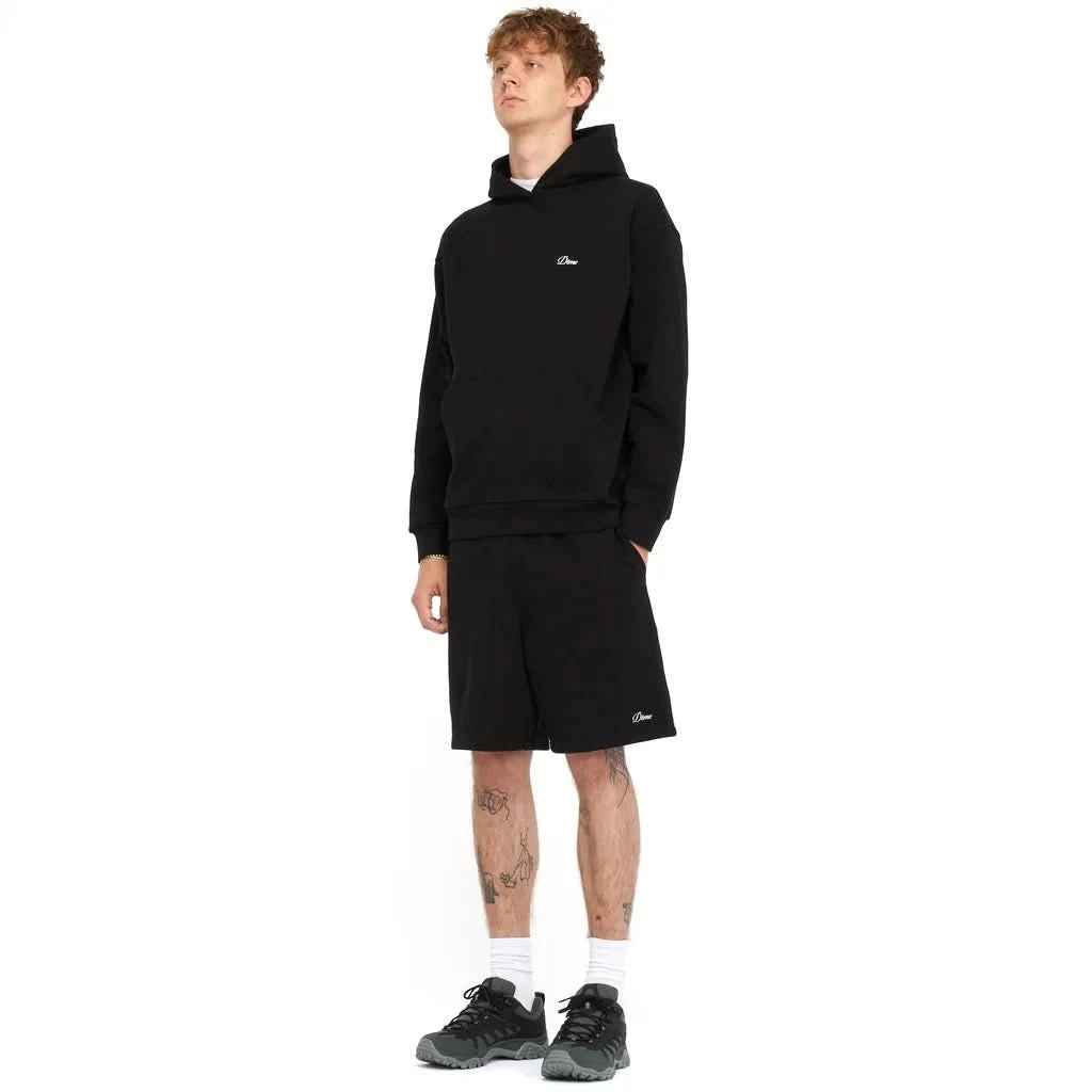 Dime MTL Cursive Small Logo Hoodie – Black Heavyweight Classics Sweatshirt - Gallery Streetwear