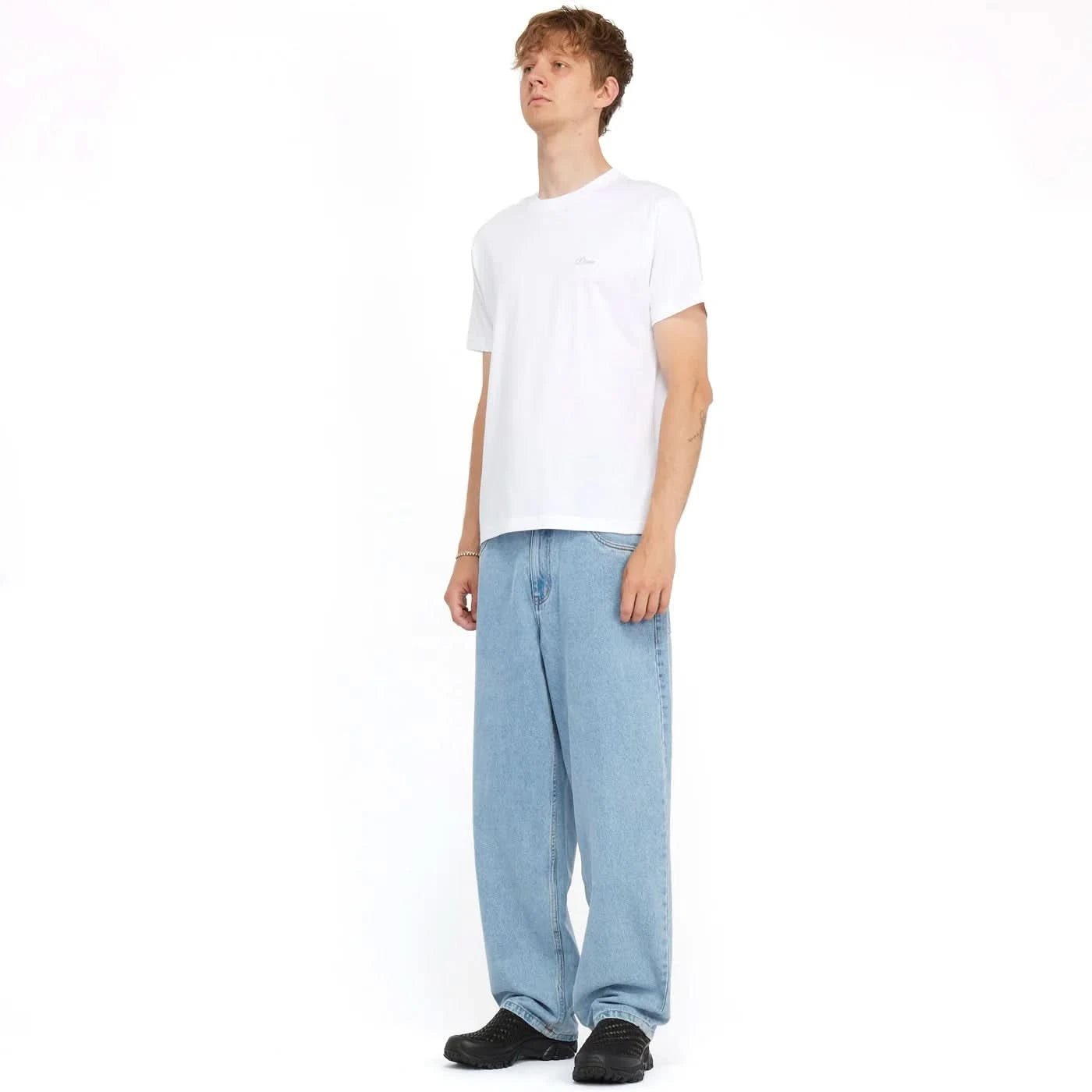 Dime MTL Cursive Small Logo Tee – White - Gallery Streetwear