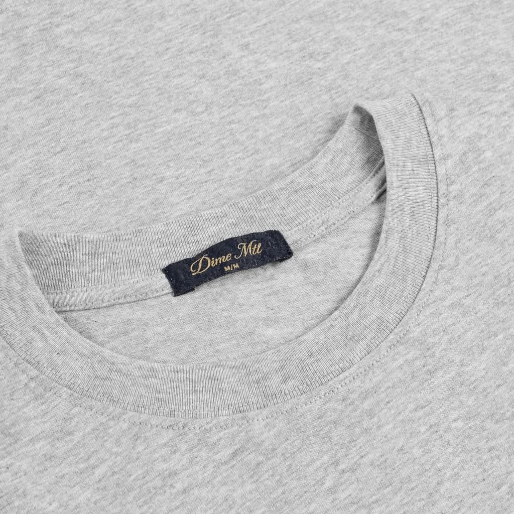 Dime MTL | Cursive T-Shirt – Heather Grey - Gallery Streetwear