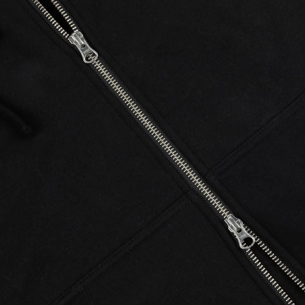 Dime MTL Cursive Zip Hoodie – Black Midweight Fleece Full - Zip - Gallery Streetwear
