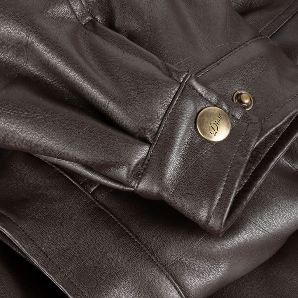 Dime MTL | Debossed Wavy Jacket – Brown - Gallery Streetwear