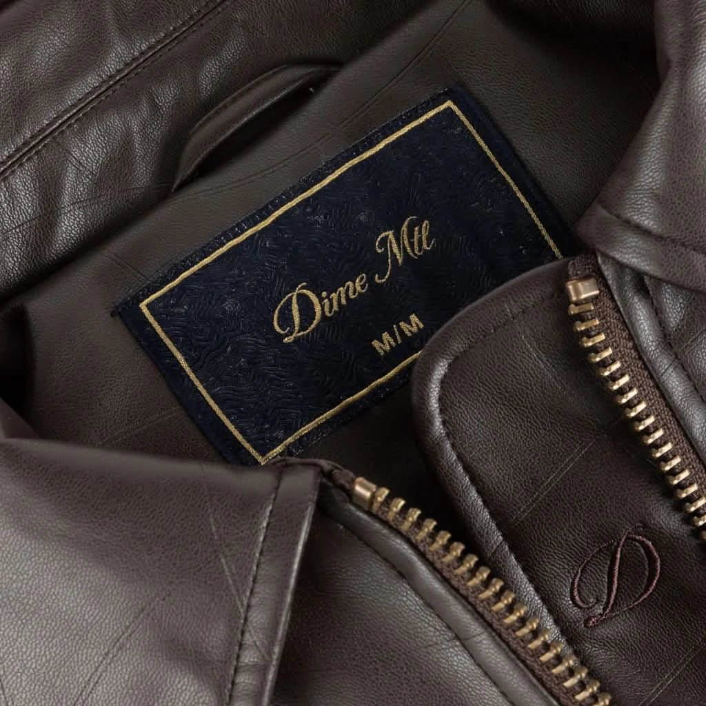 Dime MTL | Debossed Wavy Jacket – Brown - Gallery Streetwear
