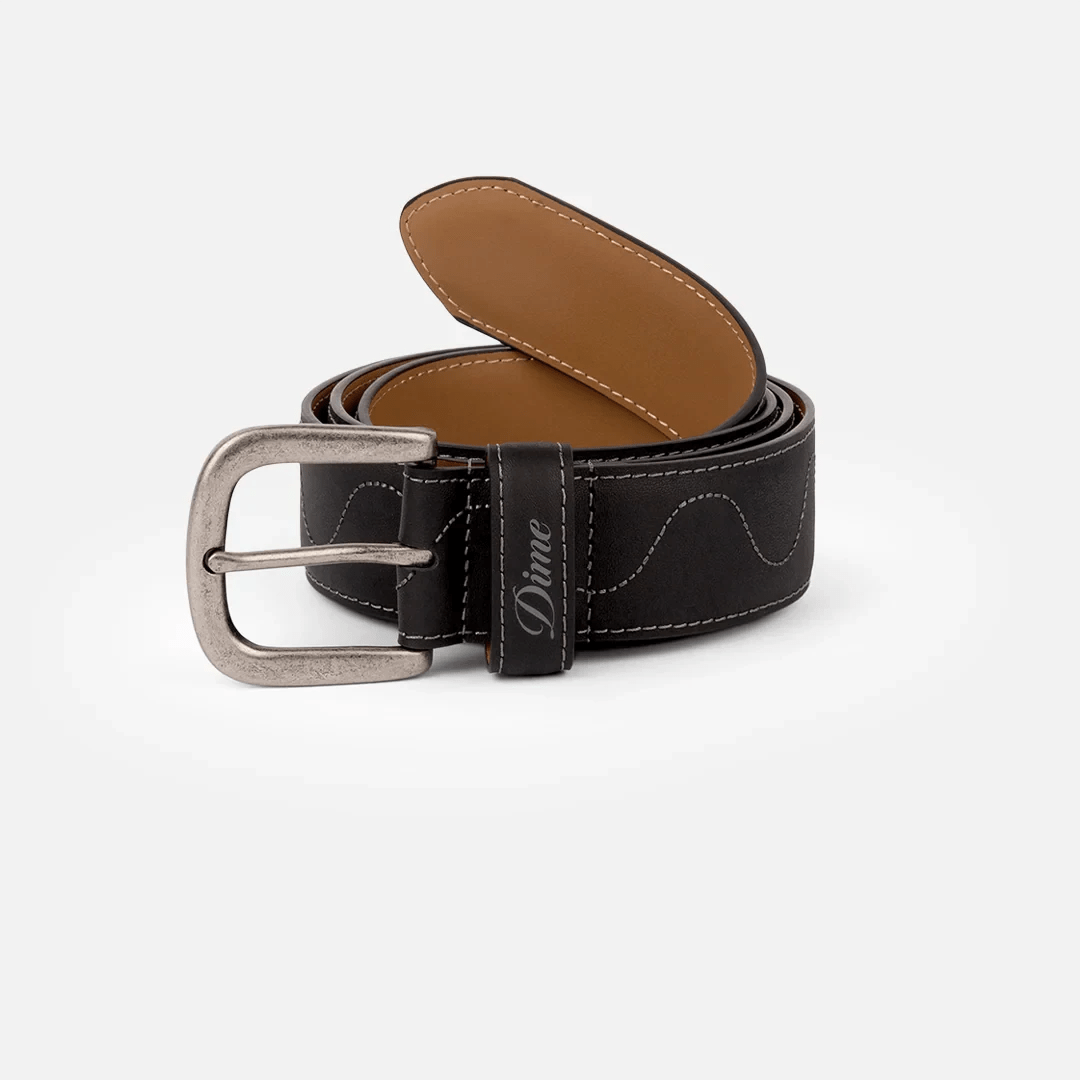 Dime MTL Desert Leather Belt – Black - Gallery Streetwear