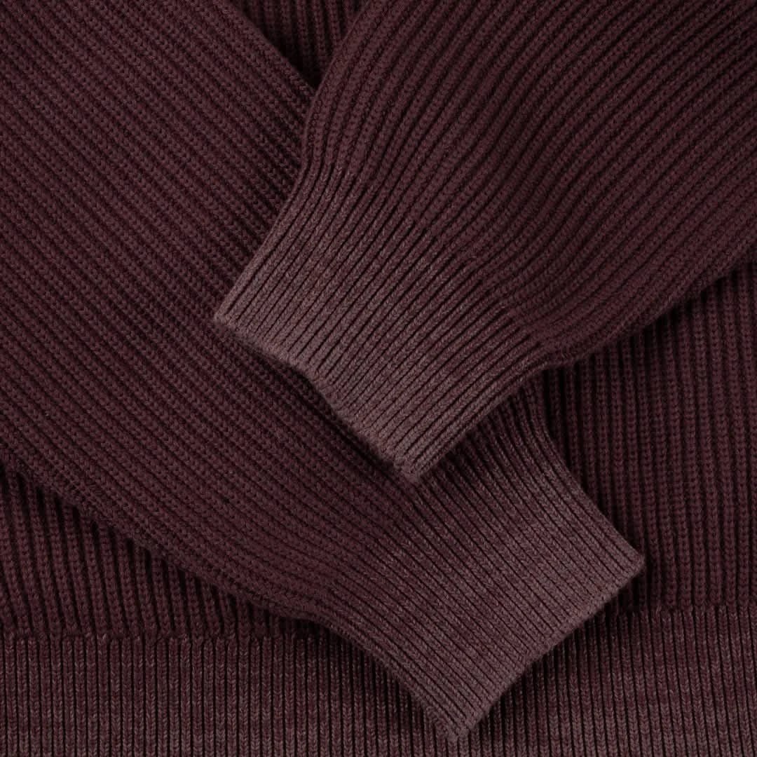 Dime MTL Double Zip Knit - Wine - Gallery Streetwear