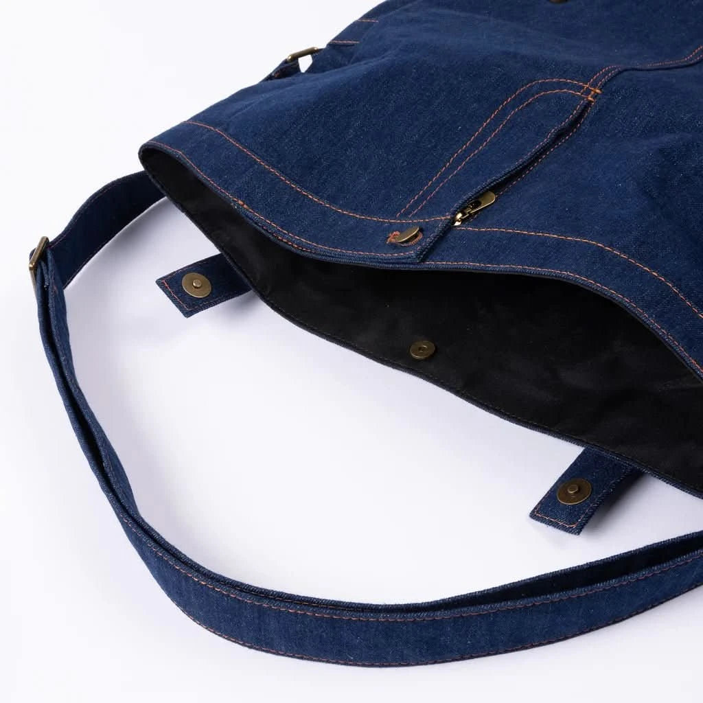 Dime MTL Jeans Messenger Bag – Cotton Denim Crossbody Streetwear Bag - Gallery Streetwear