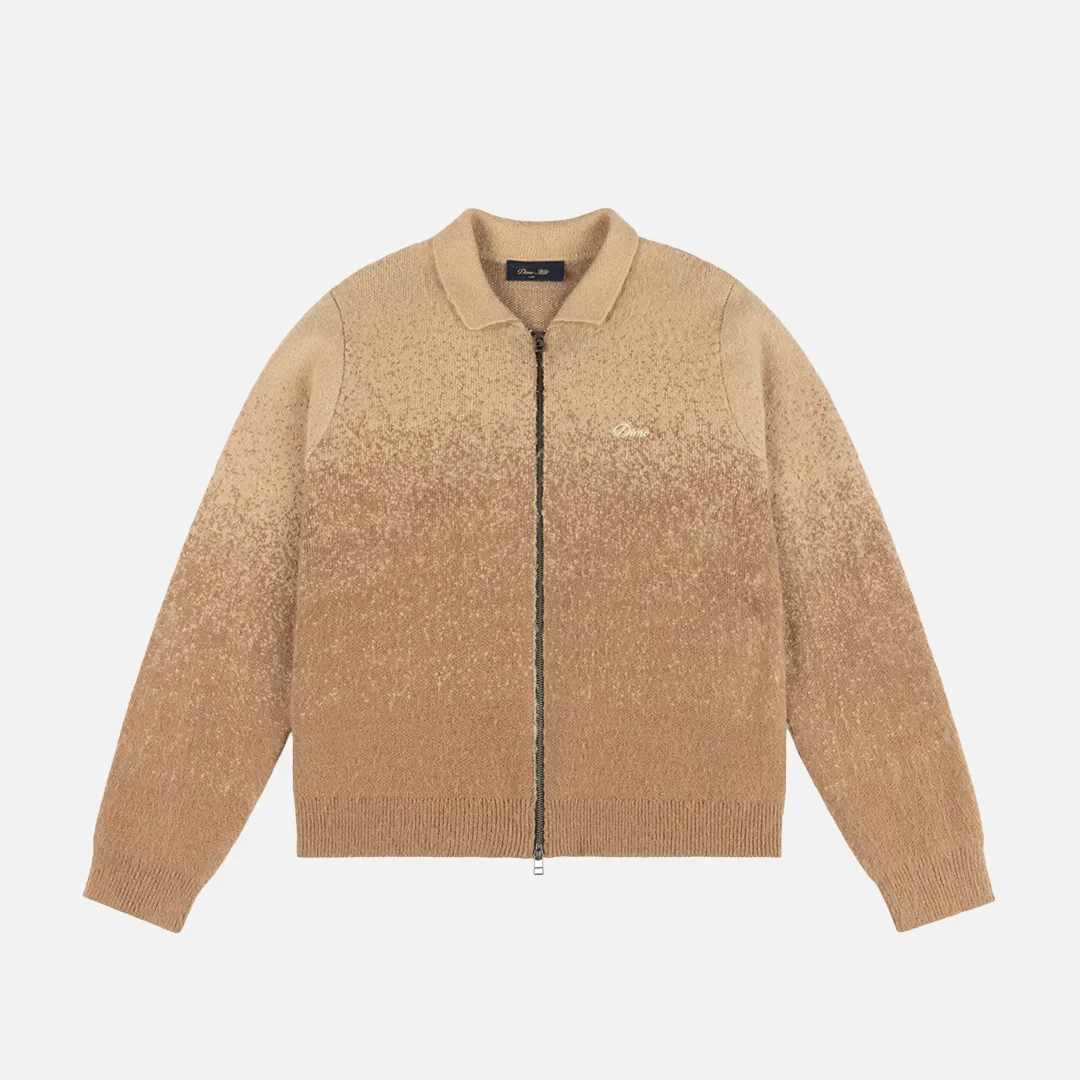Dime MTL Mohair Double Zip Knit Camel - Gallery Streetwear