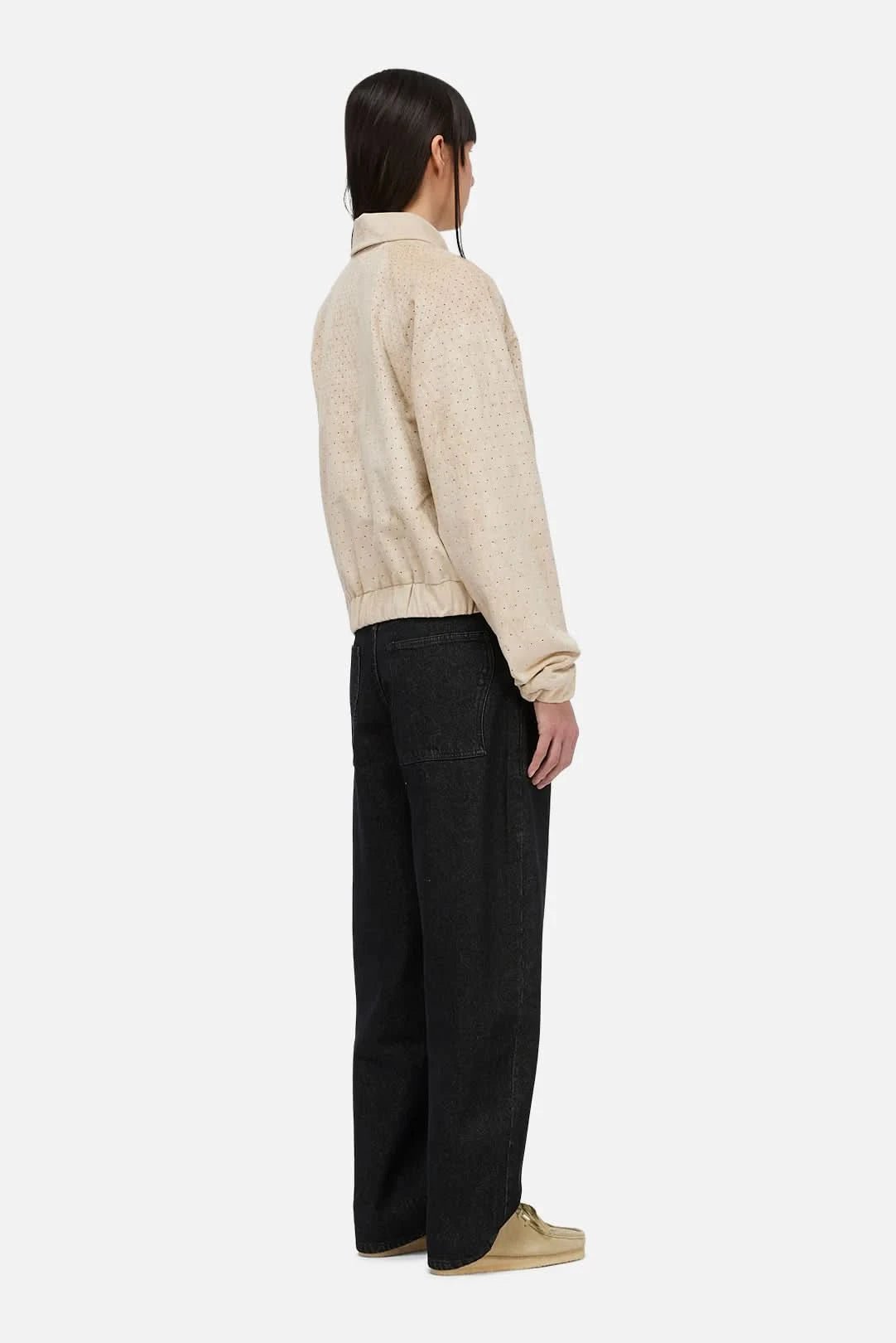 Dime MTL Perforated Faux Suede Jacket - Tan - Gallery Streetwear