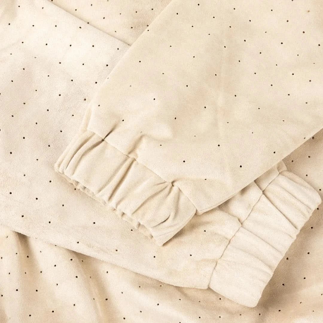 Dime MTL Perforated Faux Suede Jacket - Tan - Gallery Streetwear