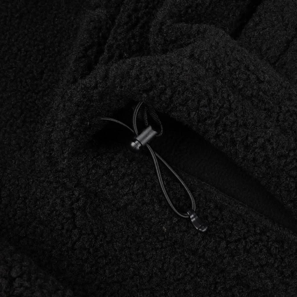 Dime MTL | Polar Fleece Sherpa Zip – Black - Gallery Streetwear