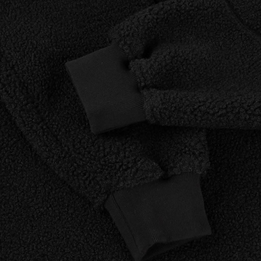 Dime MTL | Polar Fleece Sherpa Zip – Black - Gallery Streetwear