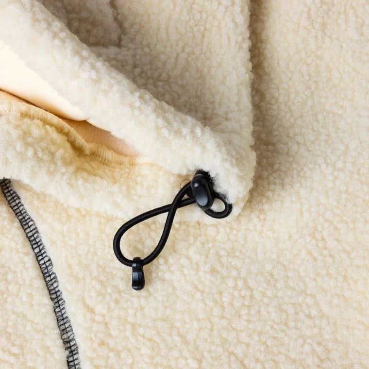 Dime MTL Polar Fleece Sherpa Zip – Cream - Gallery Streetwear