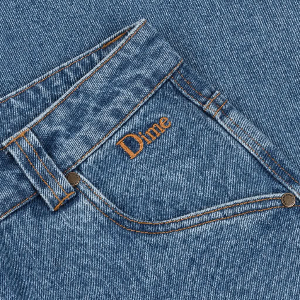 Dime MTL Relaxed Denim Pant – Indigo Washed - Gallery Streetwear