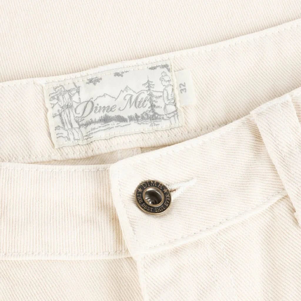 Dime MTL | Relaxed Denim Pants – Warm White - Gallery Streetwear