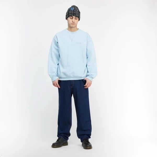 Dime MTL Small Logo Crew – Baby Blue Skate Sweatshirt - Gallery Streetwear
