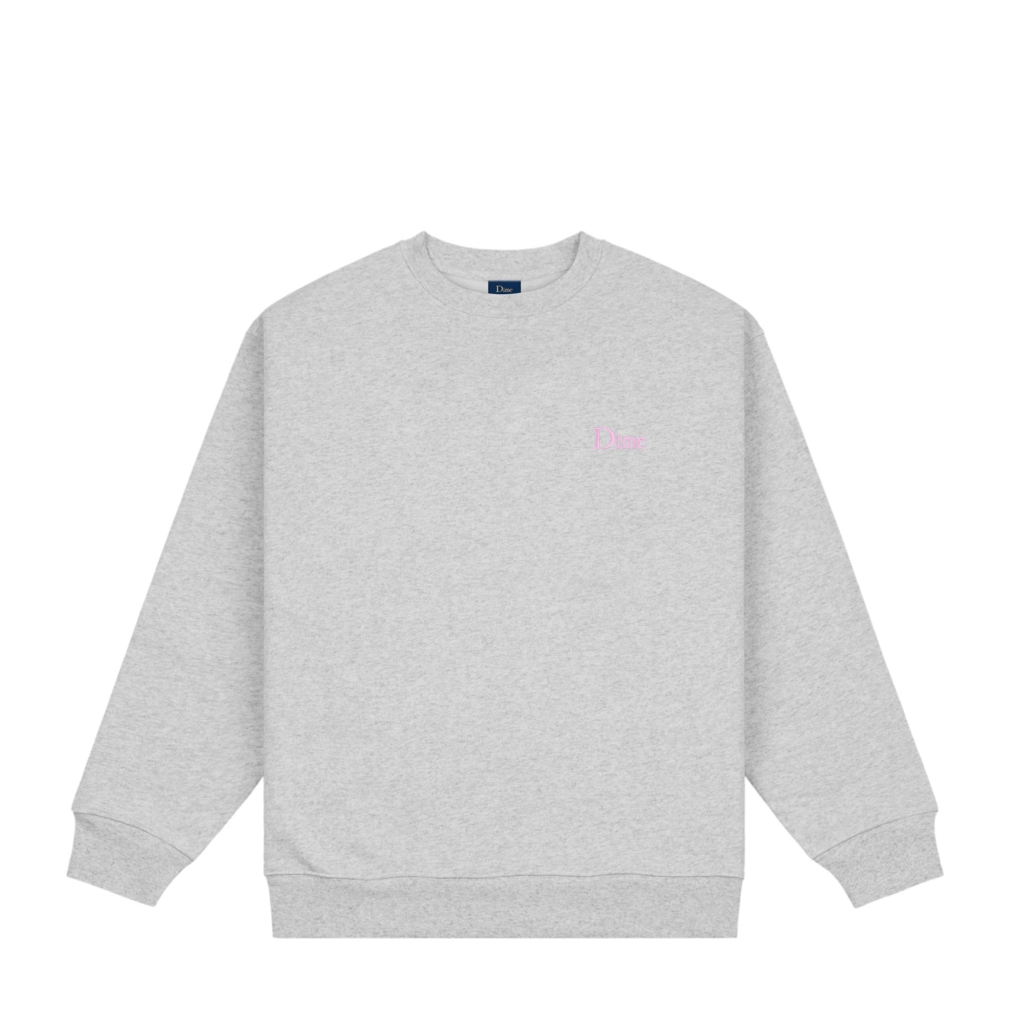 Dime MTL | Small logo Crew Grey Pink - Gallery Streetwear