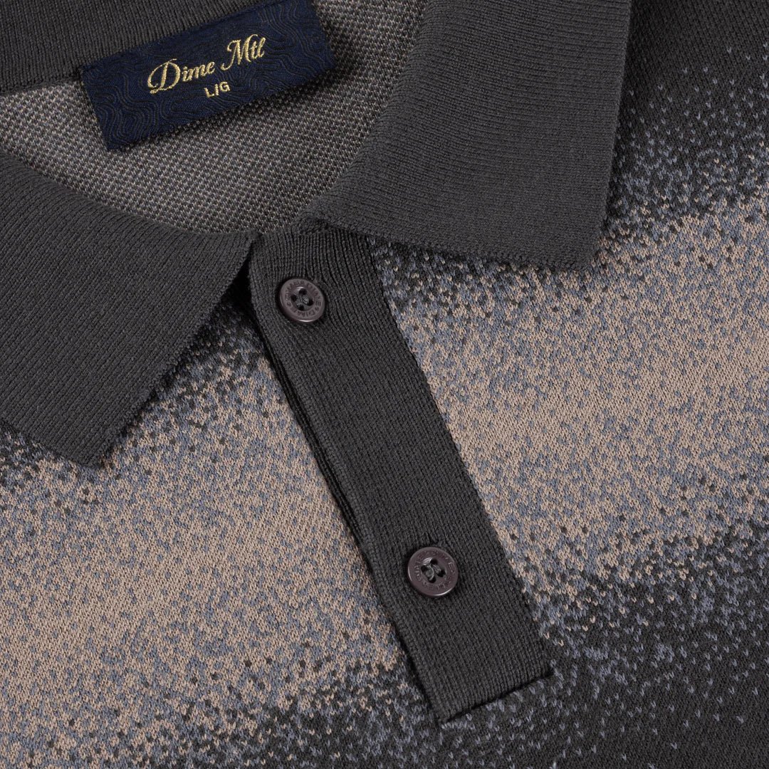 Dime MTL Striped Rugby Knit – Charcoal Multi - Gallery Streetwear