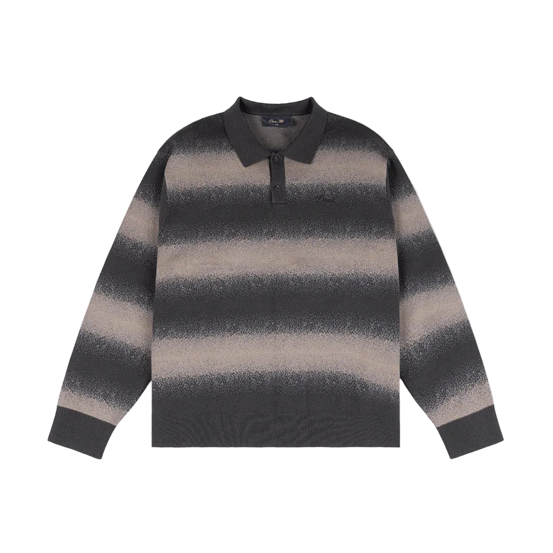 Dime MTL Striped Rugby Knit – Charcoal Multi - Gallery Streetwear Canada, Kelowna's only place to find Dime MTL Clothing