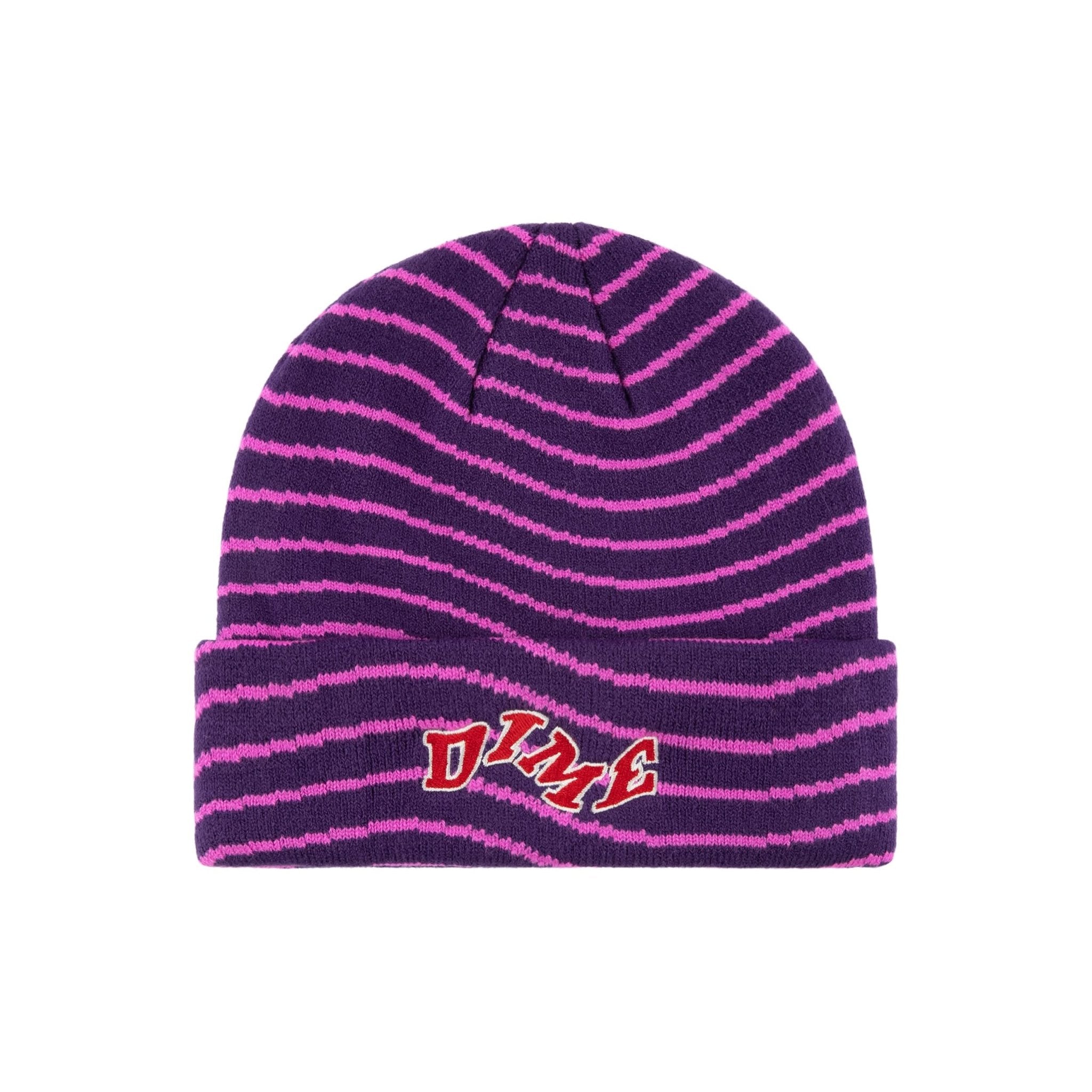 Dime MTL | Wave Cuff Beanie Burgundy - Gallery Streetwear