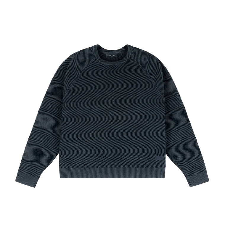 Dime MTL Wavy Knit Sweater – Navy - Gallery Streetwear Kelowna, Canada's Best Dime MTL Clothing Store