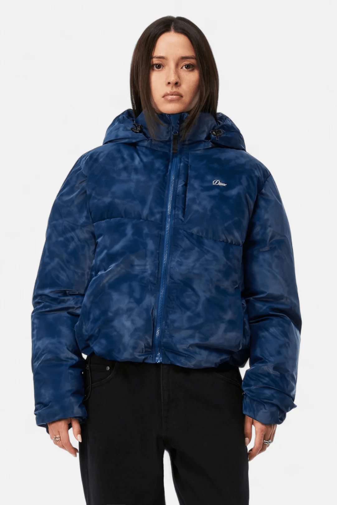 Dime MTL Wavy Puffer – Smoke Blue - Gallery Streetwear