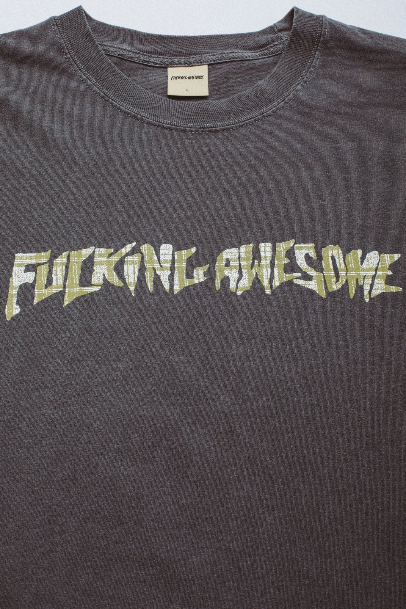 FA Plaid Photo Copy Tee - Charcoal - Gallery Streetwear