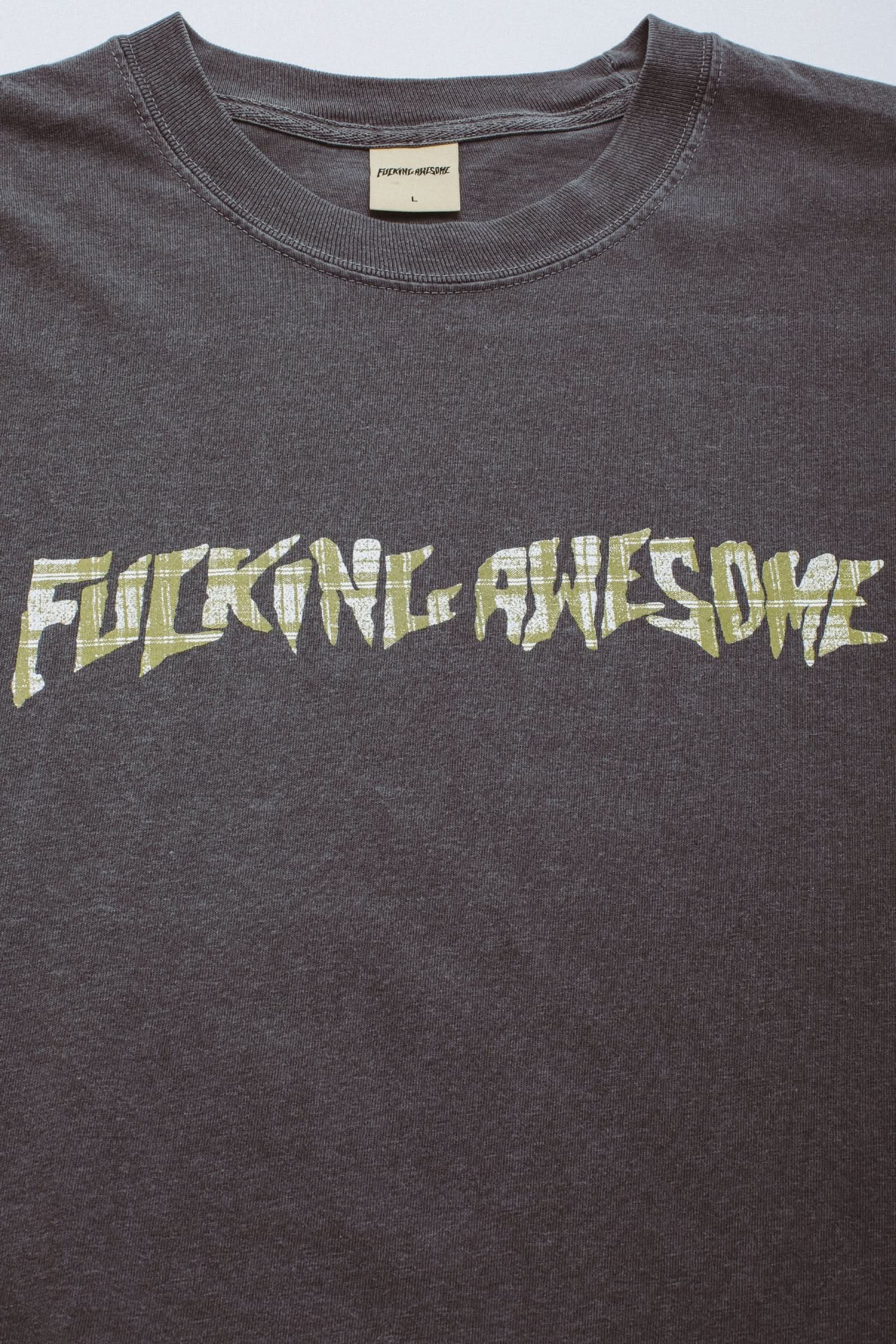 FA Plaid Photo Copy Tee - Charcoal - Gallery Streetwear