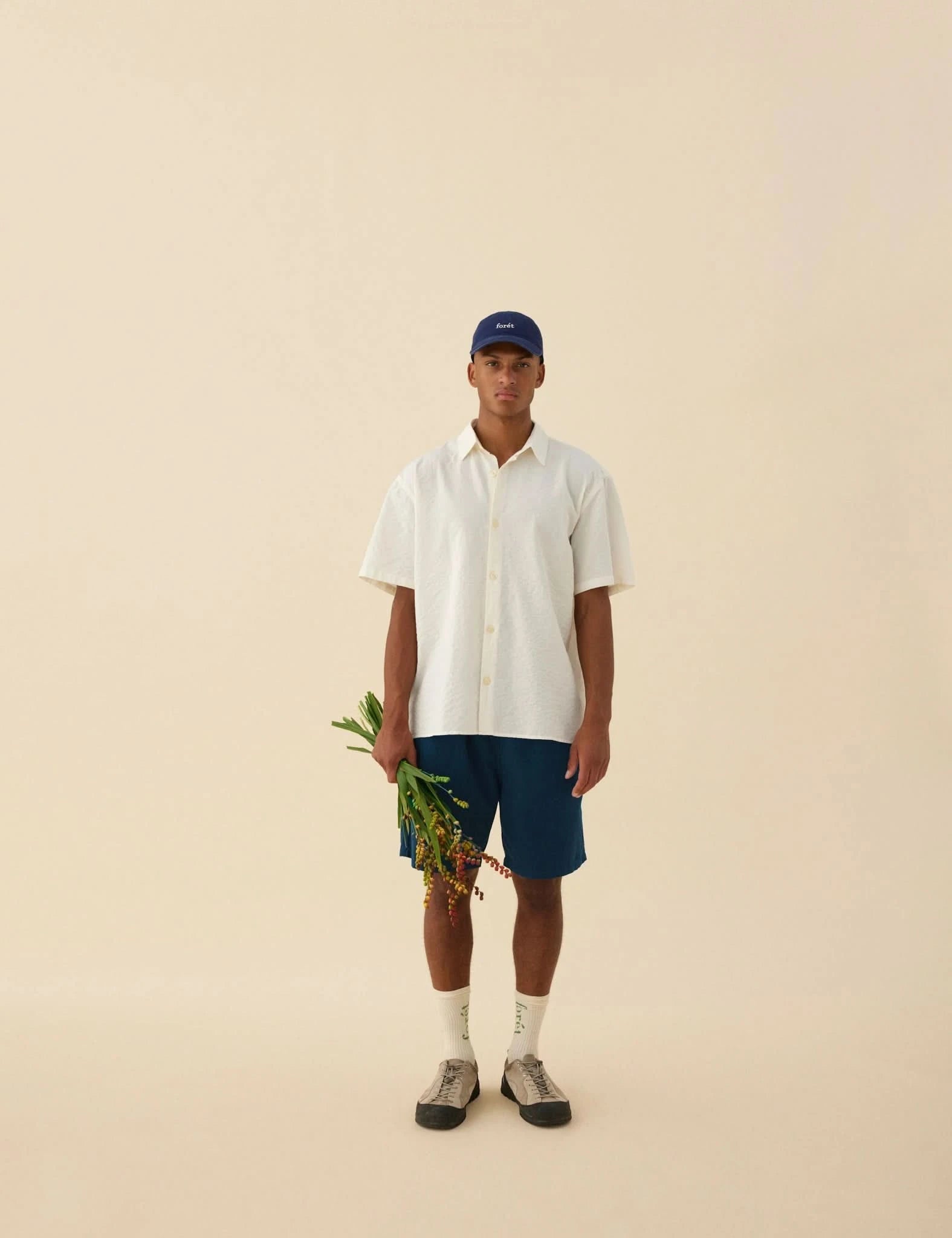 Foret | Hush Seersucker Short Navy - Gallery Streetwear