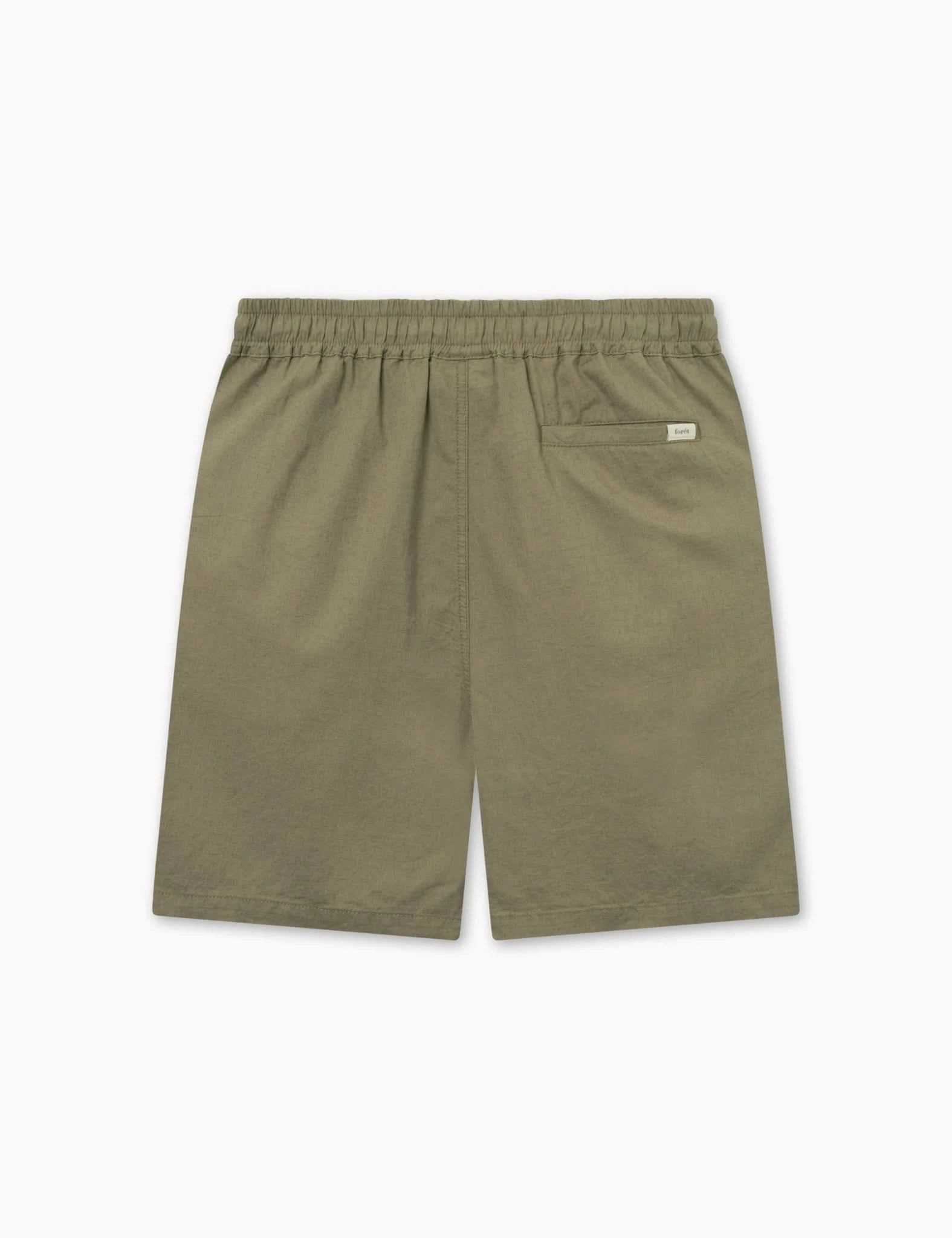 Foret | Serene Linen Shorts Dusty Olive - Gallery Streetwear